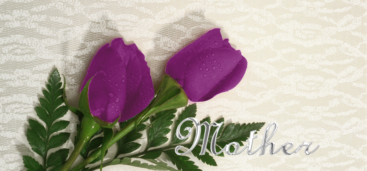 HP-AG-253-M-SL 2 Roses Lavender Mother Silver
